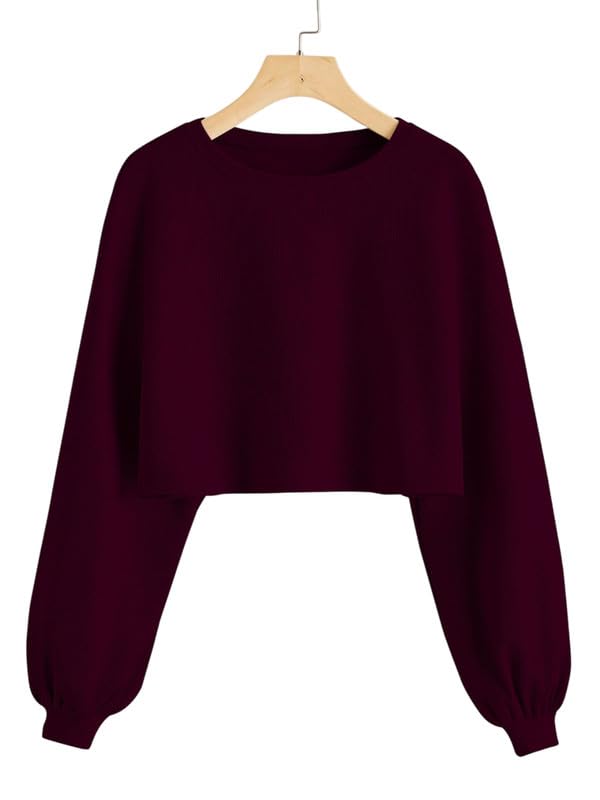 Image of DTR FASHION Women's Cotton Blend Solid Lining Solid Crop T-Shirt | Western T-Shirt for Women