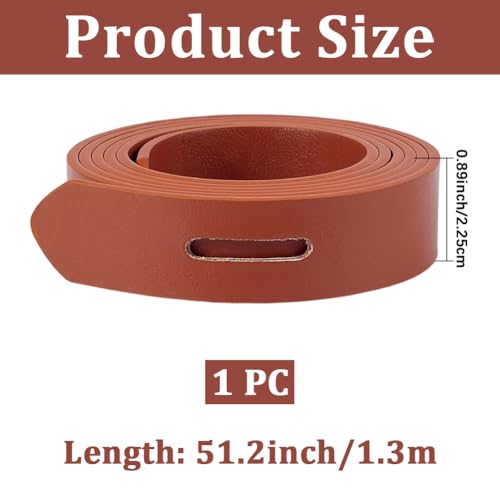 51.18 Inch Adjustable No Buckle Waist Band Rope Soft PU Leather Skinny Cinch Strap Waistband Fashion Leather Tie A Knot Thin Wrap Belt for Dresses Jeans Jumpsuit Coat (Brown)2