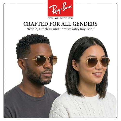 Image of Ray-Ban RB3548N HEXAGONAL FLAT LENSES Square-Round Shape Sunglasses for Men & Women with Official Eyewear Kit