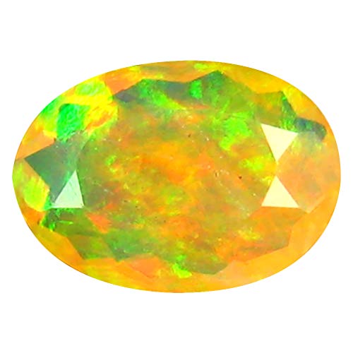 Opale arc-en-ciel d'Éthiopie 1,52 ct | Pierre précieuse ovale 11x8 mm non chauffée