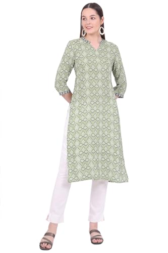 Kurta droite Aurelia en modal imprimé Nil vert taille S