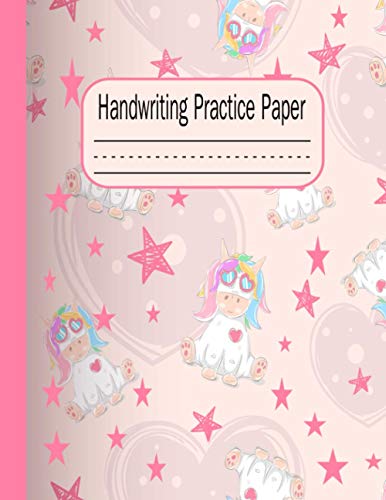 Handwriting Practice Paper: 8.5" x 11" 120 Pages Handwriting Notebook with Dotted Lined Sheets for kids Kindergarten Students