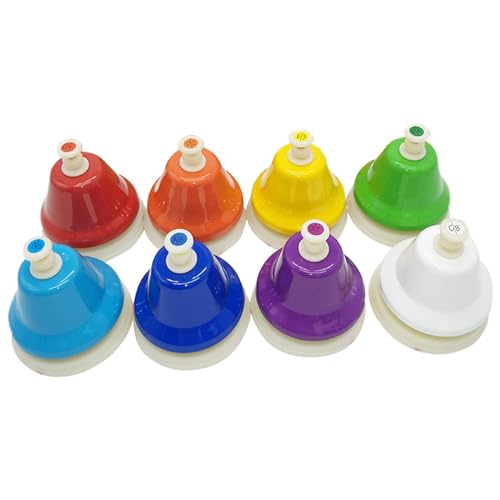 Cloches de bureau colorées pour enfants : instrument musical éducatif de 34 cm