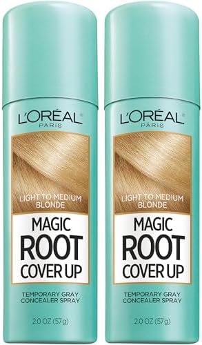 L'Oreal Paris Magic Root Gray Hair Cover Up, Light/Medium Blonde, 2 oz 2 Ct