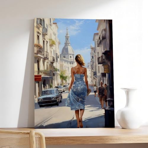 Toile de voyage touristique romantique de femmes italiennes, l'élégance de l'Europe - 7