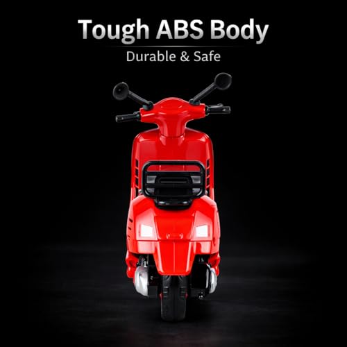 Image of Roselux Scooter Toy for Kids| Push-Back Action Retro City Scooter| Durable ABS Plastic Toy for Boys & Girls (3+ Years)|Red
