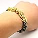 Feng Shui Amulet Bracelet Prosperity 12mm Mantra Bead Bracelet with Double Gold Plated Pi Xiu/Pi Yao Attract Lucky and Wealthy Bangle