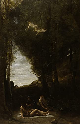Toile Corot St secouru pour transformer un salon vide en espace artistique