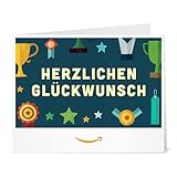Amazon.de Gutschein zum Drucken Herzlichen Glückwunsch Pokal