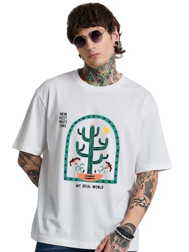 Image of Stylish Oversize T-Shirt for Men | Round Neck Printed Oversize T-Shirt