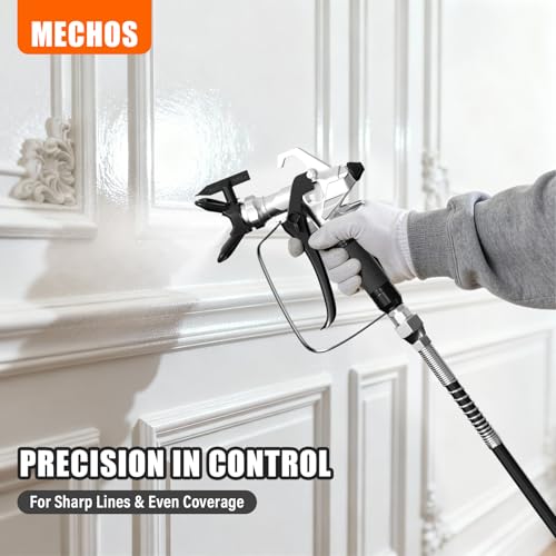 Image of Airless Paint Sprayer - High Efficiency Thinning-Free Electric Spray Gun with Brass Nozzles & Extension Rod, Minimal Overspray for Home Interior /Exterior (Mech Head airless Paint Sprayer)