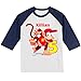 Personalized Diddy Birthday Shirt | Mario Kong | Handmade Decorated Shirt | Personalized with Name and Age | Unisex 3/4 Sleeve Raglan T-Shirt | #1189