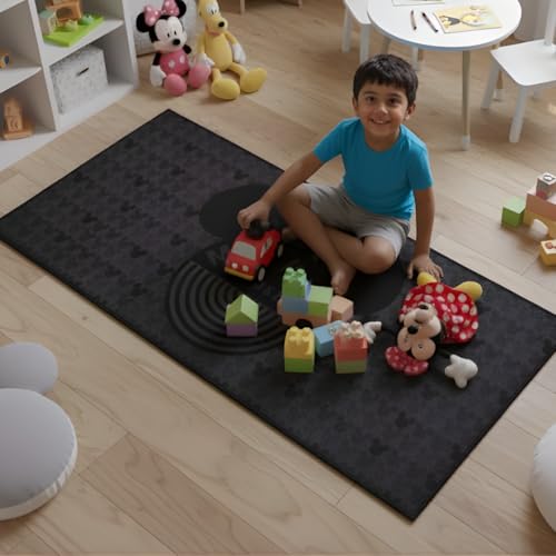 Image of Athom Living Mickey Mouse Runner Carpet 2x4.5 Ft, Soft Printed Mat with Anti-Skid Backing, Durable Washable Runner for Kids Bedroom, Play Area & Playroom Decor