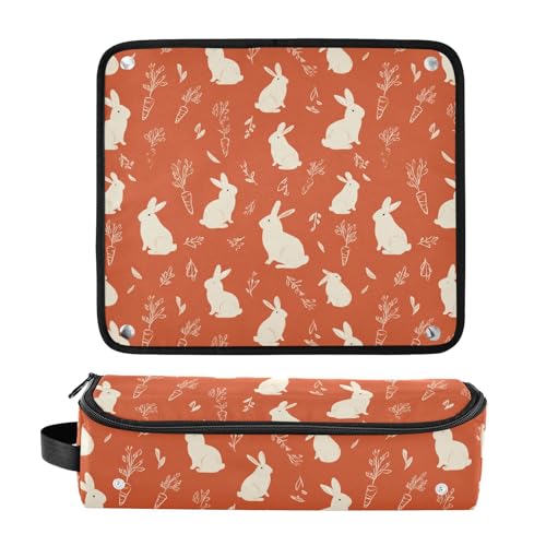 Bolsa organizadora para herramientas de cabello Yuiboo para planchas y rizadores, resistente al calor, portátil, tamaño 14.6 x 3.9 x 3.9 pulgadas miniatura 3