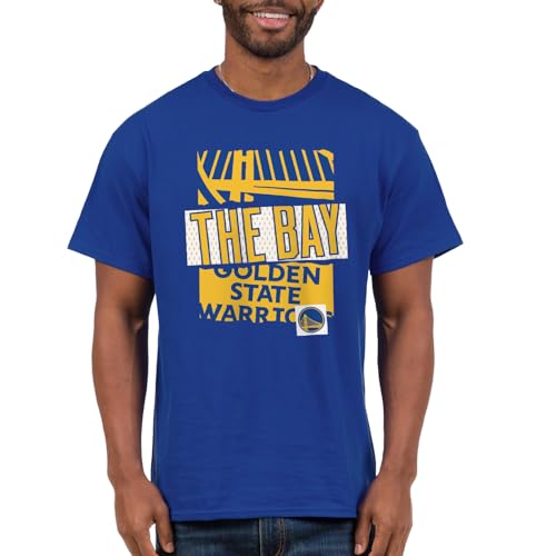 Junk Food NBA - Golden State Warriors Ripped Logos Adult SS T-Shirt