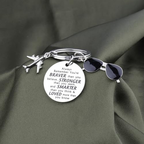 Porte-clés aviation en forme de lunettes d'aviateur BNQL - 5