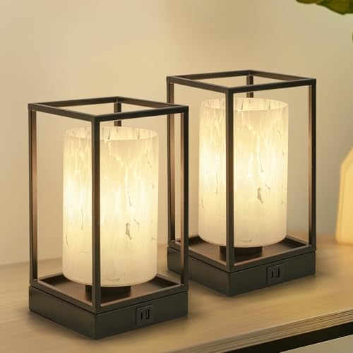 Frideko Home L04061-02-US-2PCS Industrial Touch Bedroom Lamps Set Of 2 - Nightstand Lamps 3 Way Dimmable Table Lamp cover