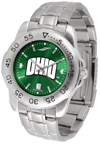 Image of SunTime Men's NCAA Team Sport Watch, 20mm Stainless Steel Strap, Reflective Shiny Dial with Date