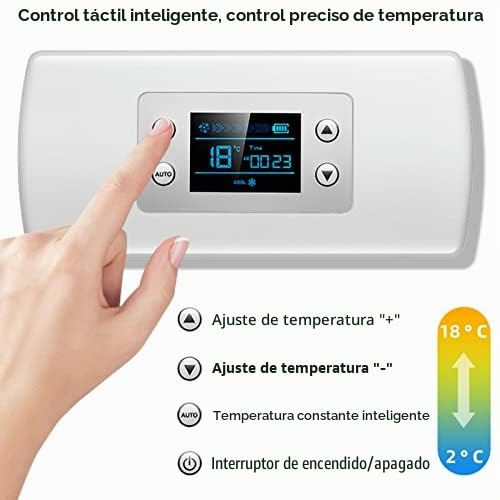 Enfriador de insulina portátil con batería de 10,000 mAh, caja de refrigeración de medicamentos de viaje con recargable por USB, termostato de 2 a 8 ℃ para viajes, coche, hogar y oficina, batería