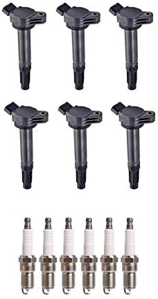 ENA Set of 6 Ignition Coil Pack and 6 Platinum Spark Plug Compatible with Toyota Lexus Avalon Camry Rav4 Sienna Venza Highlander IS350 RX450h ES350 2.5L 2.7L 3.5L Replacement for UF487