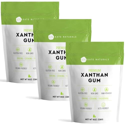 Kate Naturals Xanthan Gum for Baking &amp; Ice Cream (8oz, 3 Pack)