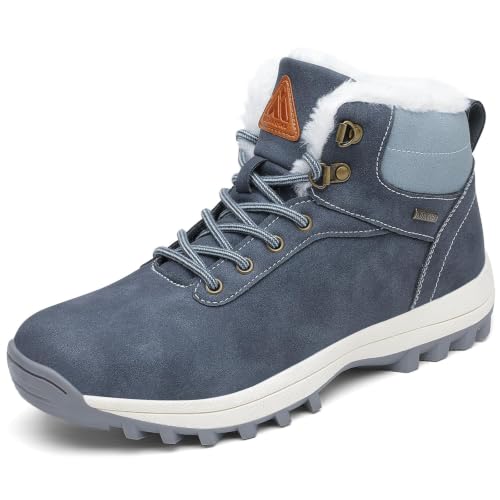 Image of Mishansha Men's Waterproof Snow Boots, Insulated Winter Hiking Boots