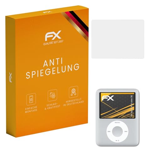 atFoliX Screen Protector compatible with Apple iPod nano 3G Screen Protection Film, anti-reflective and shock-absorbing FX Protector Film (3X)