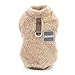 SMALLLEE_LUCKY_STORE Haustier-Sherpa-Fleece-Pullover Weste Rollkragenpullover mit D-Ring weiches Sweatshirt für kleine Hunde Katzen, Welpen Yorkie Chihuahua warme Herbst-Winterkleidung, Braun, M