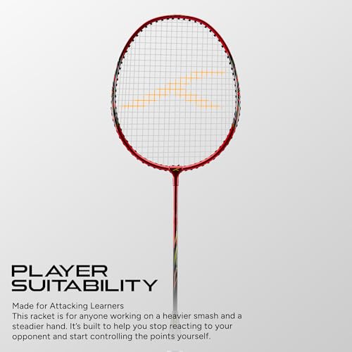 Image of Hundred Carbotek 1000 Badminton Rackets (Pack of 2) | Superlight Head-Heavy Racket for Smash Power | Slim Shaft, Carbon Graphite Shaft & Curve Frame for Better Sweet Spot