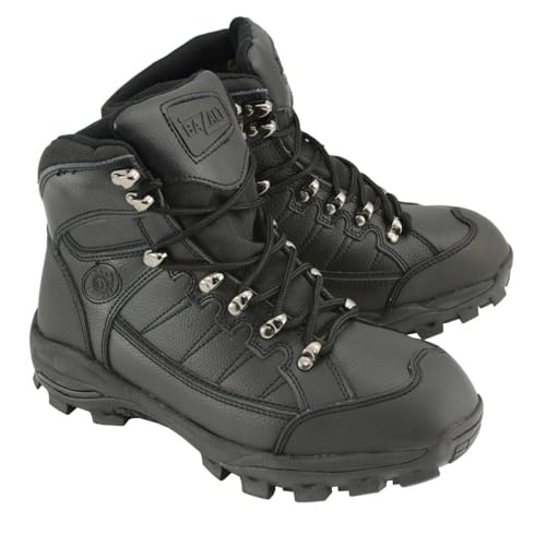 Image of Bazalt Men's Men's Black Leather Lace Close Work Boots