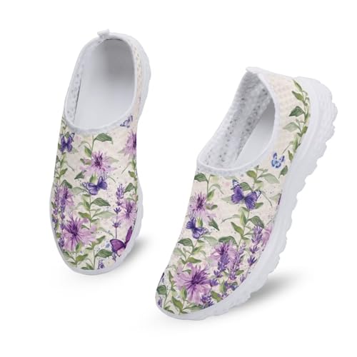 Womens Walking Shoes Slip-on Leisure Shoe Lightweight Breathable Casual Soft Sole Ladies Mesh Dog Walking Shoes