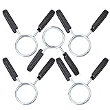 HEMOTON 5 Stück Federklammer Langhantelklemmen Stahl Federkragen Mit Kunststoffgriff rutschfest Für Gewichtheben Kraftsport Fitnessstudio Zubehör