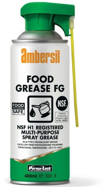 Ambersil 30259 NSF H1 Multi Purpose Food Grade NLGI White Spray Grease 400ml