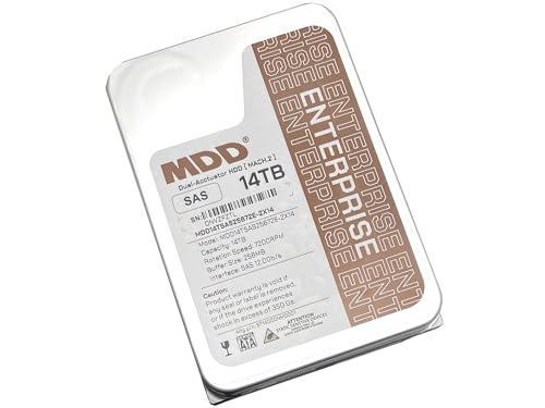 Image of MDD MAXDIGITALDATA MDD (MD14TSAS25672E-2X14) 14TB 7200RPM 256MB Cache 4KN SAS 12Gb /s 3.5-inch (Dual Actuator) Enterprise Hard Drive - [NOT a SATA HDD] (Renewed)
