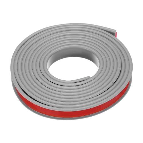 QUARKZMAN U-Form Kantenband, 9,8ft x 5/7 Zoll TPE Selbstklebende Furnierkante, Sperrholz Kantenabschluss Flexibler Möbelkantenschutz für Arbeitsplatte Schrankregal (Grau).
