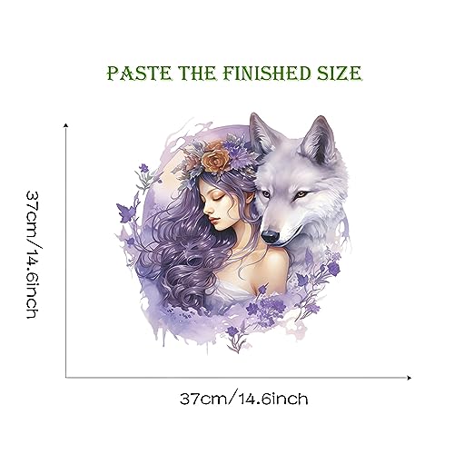 Vinilo decorativo niña lobo morado sacinora adhesivo removible miniatura 6