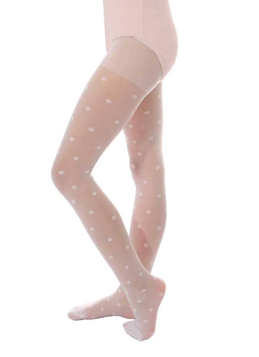 Aurellie Sheer Girls Tights White with patterns Holy Communion Special Occasion Bridesmaid