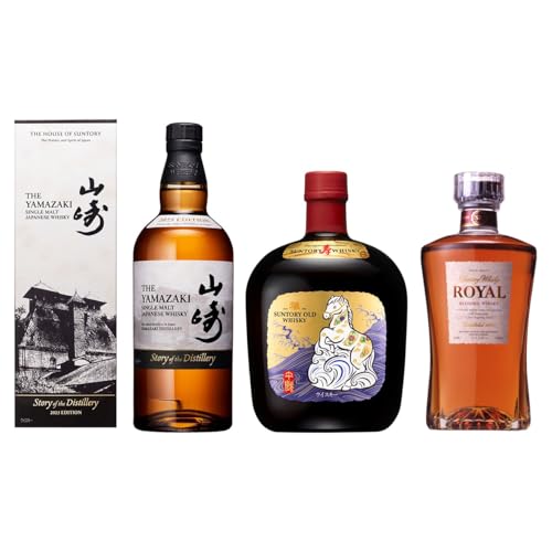 【ジャパニーズウイスキーセット】山崎 Story of the Distillery 2025・ローヤルスリム・オールド〈午歳〉ラベル[ウイスキー 700ml×2本、660ml×1本][サントリープレミアムセット 招待制抽選販売限定]のサムネイル