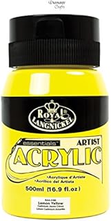Royal & Langnickel 500ml Essentials Acrylic Paint - 27 Colours - Plus FREE pack of Diamante Crafts Glitter (Cerulean Blue - RAA5143)