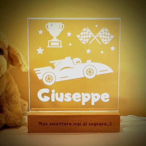 SBUGATTA |Lampada Personalizzata Con Nome |Lampada Notturna Bambino Bambina Neonato