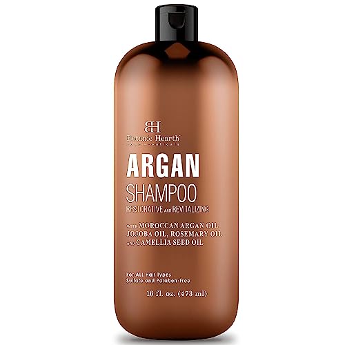 Botanic Hearth Argan Shampoo, Hydrating & Volumizing, Sulfate & Paraben Free, All Hair Types & Color Treated Hair, Men and Women 16 fl oz