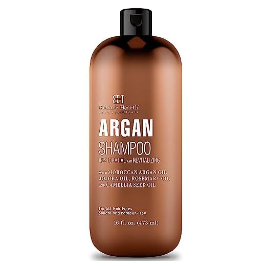 Botanic Hearth Argan Shampoo, Hydrating & Volumizing, Sulfate & Paraben Free, All Hair Types & Color Treated Hair, Men and Women 16 fl oz