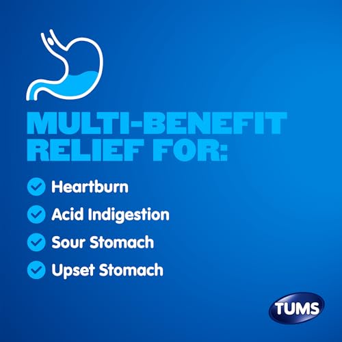 Image of TUMS Naturals Antacid Chewable Tablets, Black Cherry & Watermelon 190 Count | Ultra Strength Formula, Neutralizes Acid Instantly for Indigestion and Upset Stomach, Multi-Symptom Relief, Gluten Free