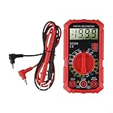Jonikuper Compteur intelligent LCD rétroéclairé, multimètre numérique, multimètre manuel et automatique, pour dépanner l'équipement électronique et les circuits (rouge)