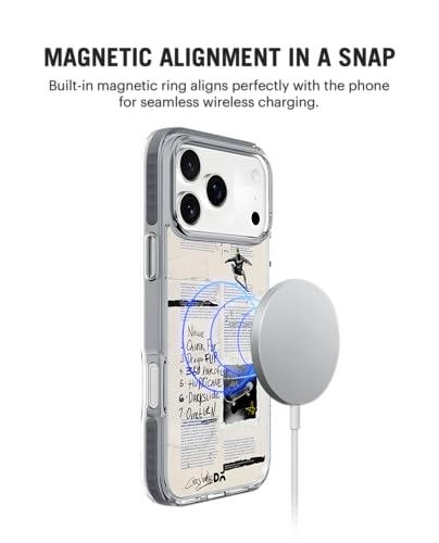 Image of DailyObjects Case for iPhone 17 Pro Compatible with Mag-Safe Wireless Charging, Stride 2.0 Flipster Slim Shockproof Back Cover with Inner Magnetic Ring