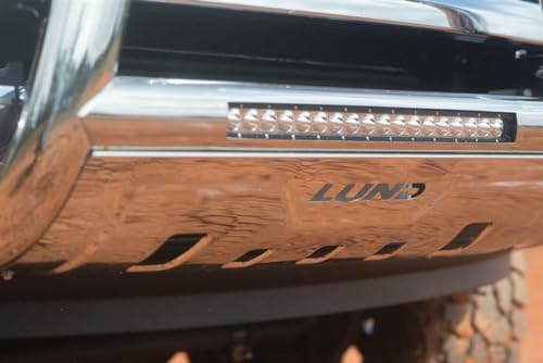 Image of RealTruck Lund 47021216 Polished Stainless Steel Bull Bar with Integrated LED Light Bar for 2019 Silverado 1500