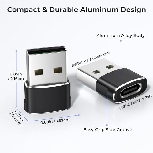 Image of Basesailor USB to USB C Adapter 3 Pack,Type C Female to USB A Male Cable Converter for MacBook Pro,iMac,PC,Laptop,Computer,Samsung Galaxy Note 20 S20 S21 S22 S23,Google Pixel 5 4 4A 3 3A 2 XL,OTG