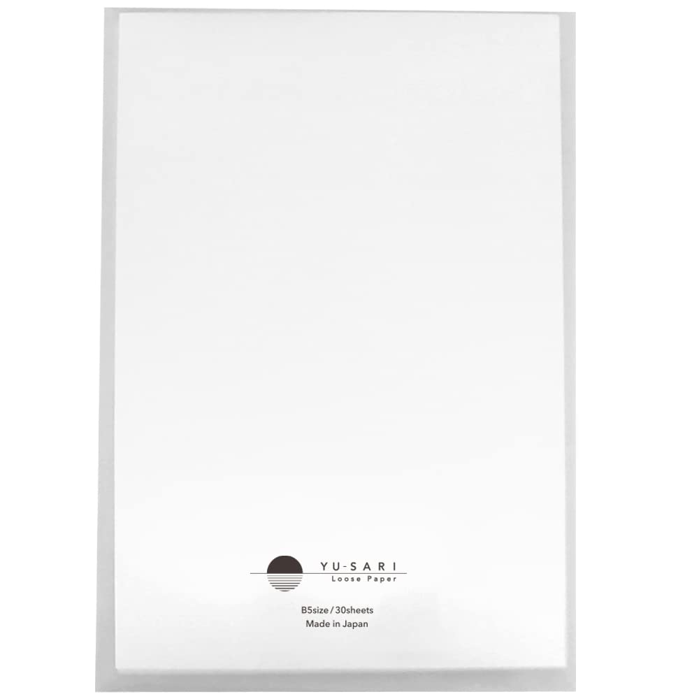 Nakabayashi YU-SARI A5 Loose Paper Sheet for Fountain Pen from Japan, 30sheetsWhite Color (B5 size)