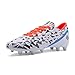 DREAM PAIRS Boys HZ19003K Soccer Football Cleats Shoes White Royal Blue Orange Size 3 M US Little Kid