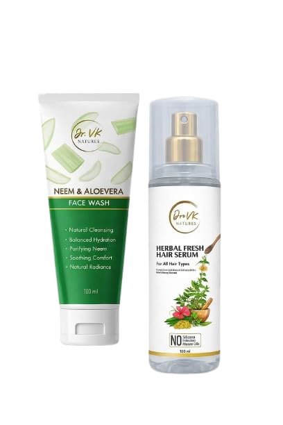 Dr.N.K.Nature's Skin & Hair Care Combo | Herbal Hair Serum/Spray with Neem & Aloe Vera Face Wash | Natural Ingredients | Free Face Wash-image-39